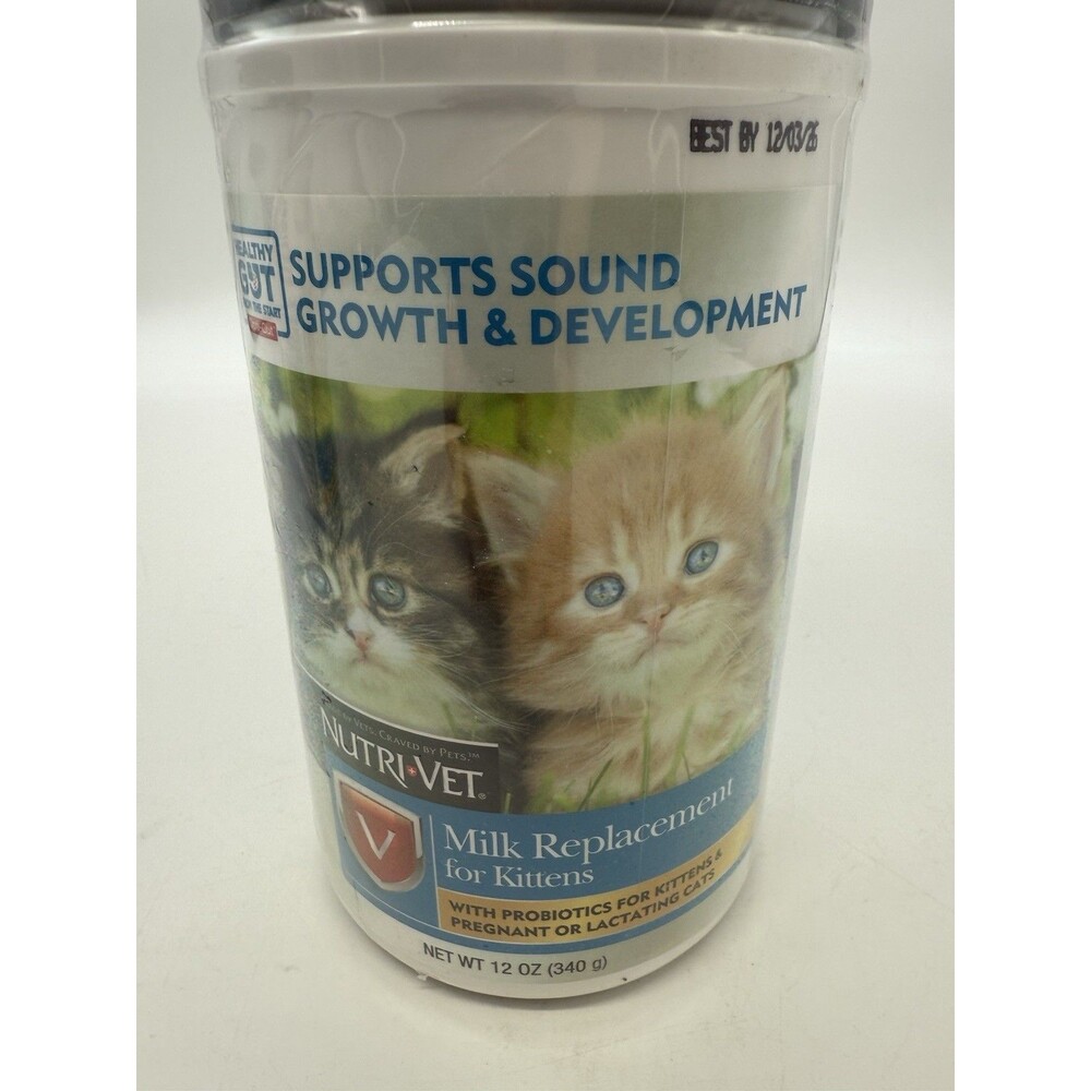 Lot of 3 Nutri-Vet Milk Replacement For Kittens, Powdered Milk, 12oz BB: 12/2026 - Picture 2 of 12